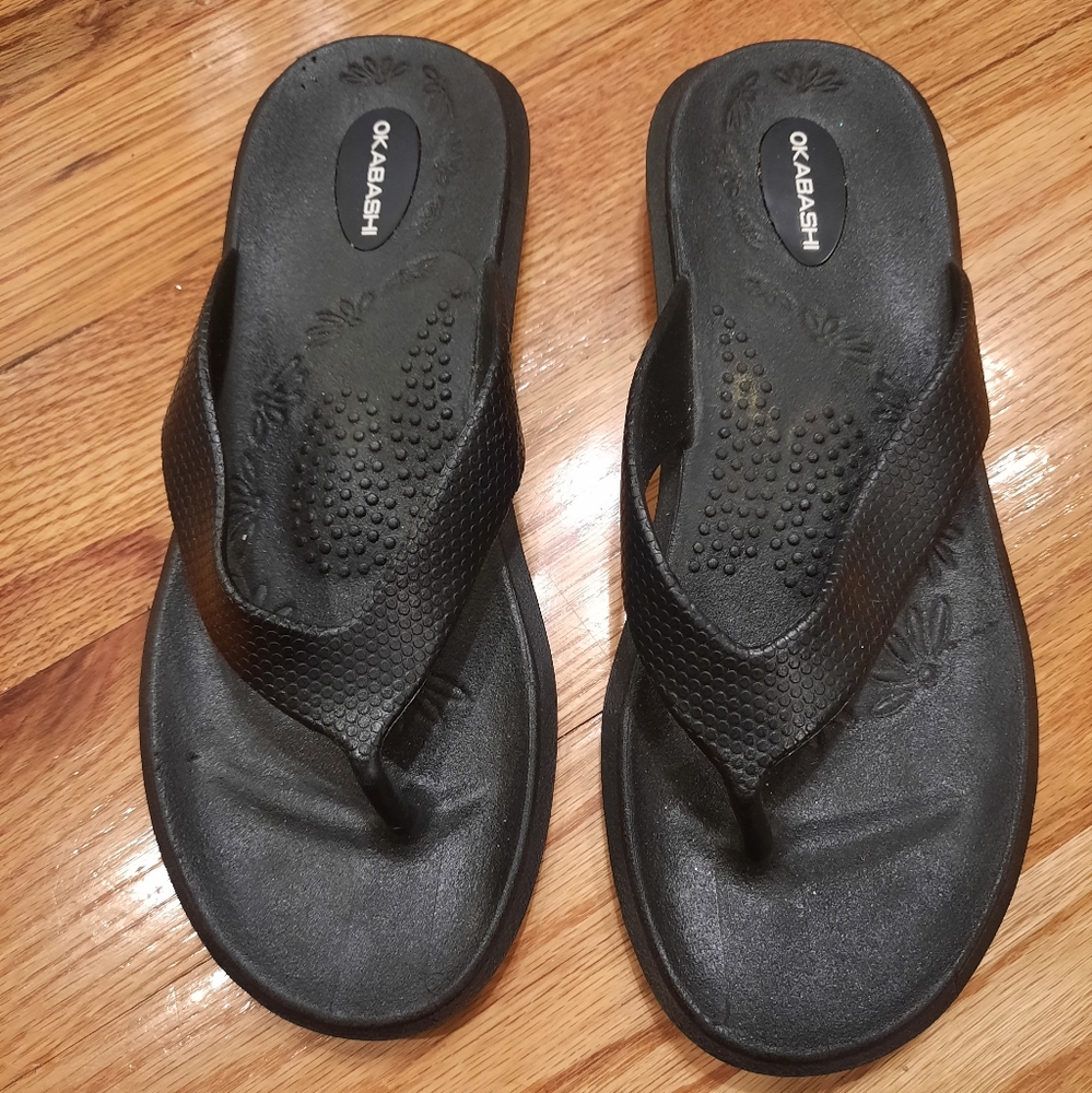 Okabashi Comfort Sandals - Black‎ - Size M